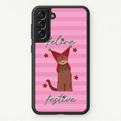 Feline Festive   - Christmas Animals Phone Case for Galaxy S22