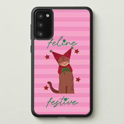 Feline Festive   - Christmas Animals Phone Case for Galaxy A41