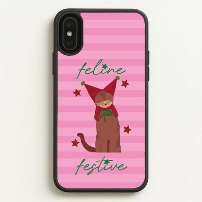 Feline Festive   - Christmas Animals Phone Case for iPhone XS Max