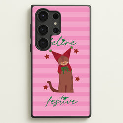 Feline Festive   - Christmas Animals Phone Case for Galaxy S25 Ultra
