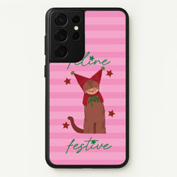 Feline Festive   - Christmas Animals Phone Case for Galaxy S21 Ultra