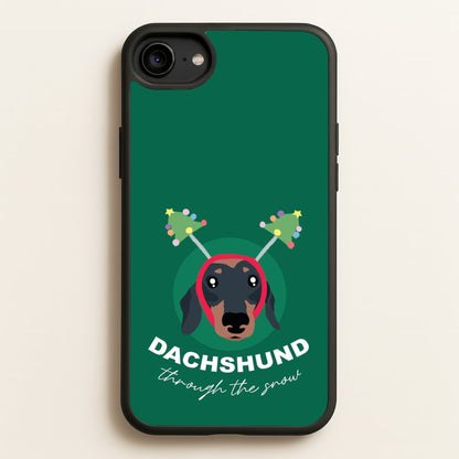 Dachshund Through The Snow  - Christmas Animals Phone Case for iPhone 6 / 7 / 8 / SE