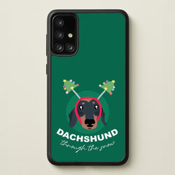 Dachshund Through The Snow  - Christmas Animals Phone Case for Galaxy A71