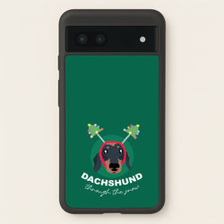 Dachshund Through The Snow  - Christmas Animals Phone Case for Google Pixel 6a