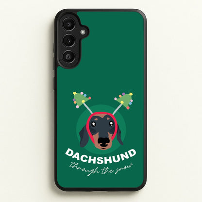 Dachshund Through The Snow  - Christmas Animals Phone Case for Galaxy A36
