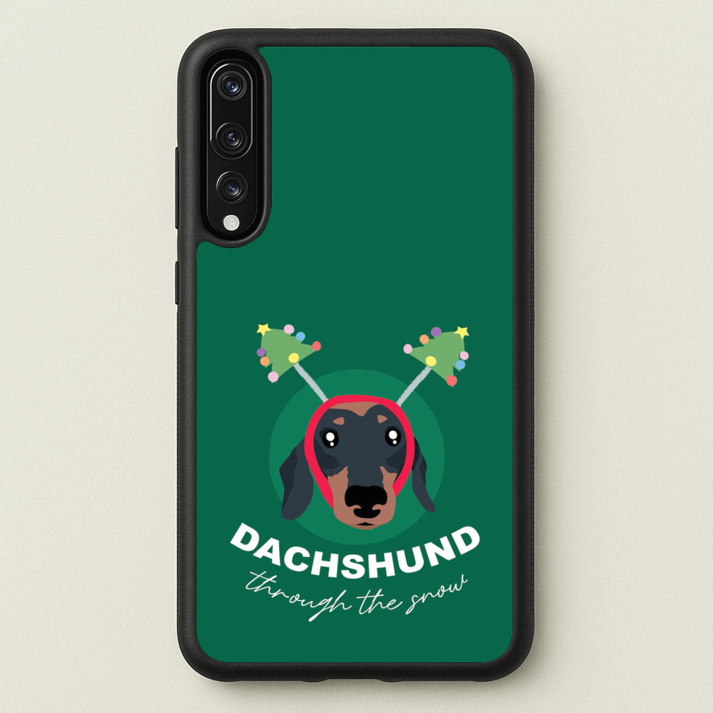Dachshund Through The Snow  - Christmas Animals Phone Case for Huawei P20 Pro