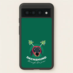 Dachshund Through The Snow  - Christmas Animals Phone Case for Google Pixel 7 Pro