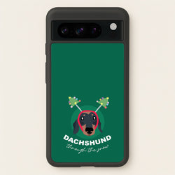 Dachshund Through The Snow  - Christmas Animals Phone Case for Google Pixel 8 Pro