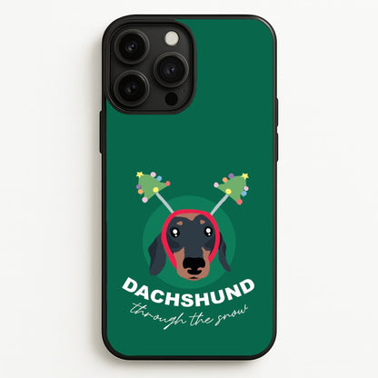 Dachshund Through The Snow  - Christmas Animals Phone Case for iPhone 13 Pro Max