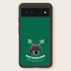 Dachshund Through The Snow  - Christmas Animals Phone Case for Google Pixel 6