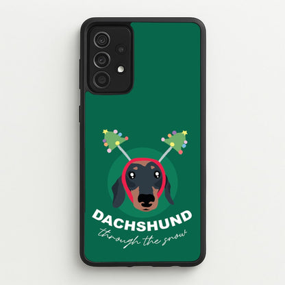 Dachshund Through The Snow  - Christmas Animals Phone Case for Galaxy A52 / A52s