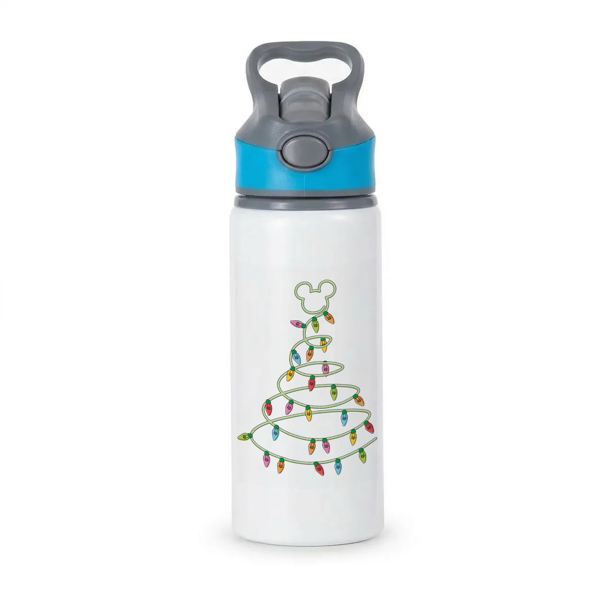 Cartoon Mouse Christmas Tree Lights Active Water Bottle