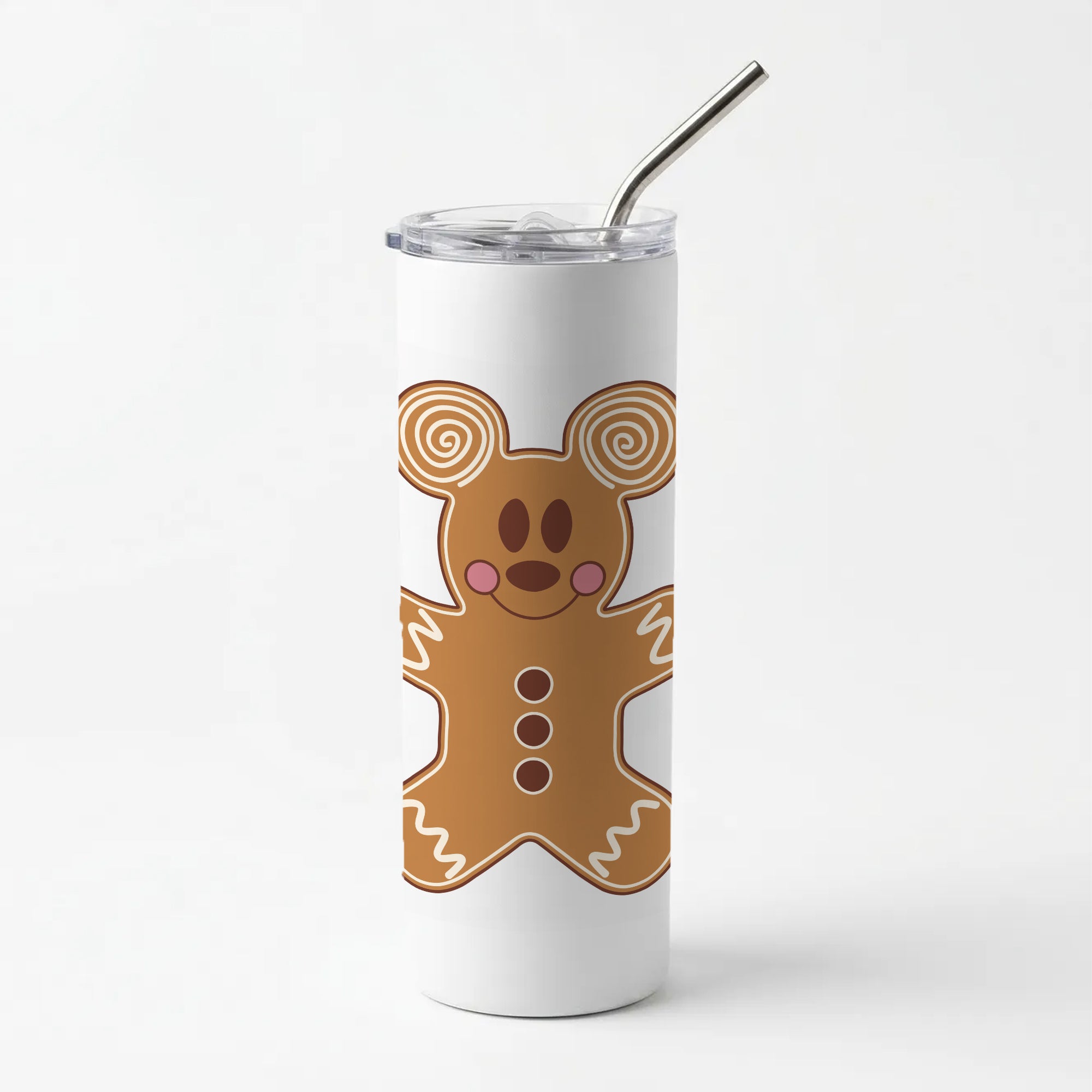 Cartoon Mouse Gingerbread Skinny Tumbler