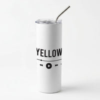 Yellow Music Player Skinny Tumbler