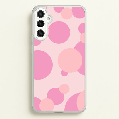 Pink Bubble Pattern   - Abstract Patterns Phone Case for Galaxy A36