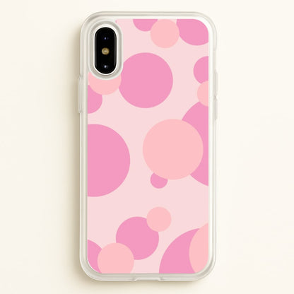 Pink Bubble Pattern   - Abstract Patterns Phone Case for iPhone X / XS