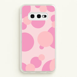 Pink Bubble Pattern   - Abstract Patterns Phone Case for Galaxy S10e