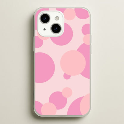 Pink Bubble Pattern   - Abstract Patterns Phone Case for iPhone 15