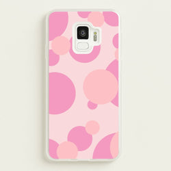 Pink Bubble Pattern   - Abstract Patterns Phone Case for Galaxy S9