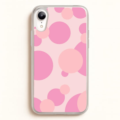 Pink Bubble Pattern   - Abstract Patterns Phone Case for iPhone XR