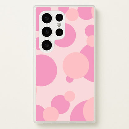 Pink Bubble Pattern   - Abstract Patterns Phone Case for Galaxy S24 Ultra