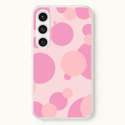Pink Bubble Pattern   - Abstract Patterns Phone Case for Galaxy S25 Plus