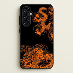 Orange Dragon  - Dragon Phone Case for Galaxy A54
