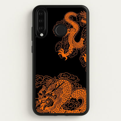 Orange Dragon  - Dragon Phone Case for Huawei P30 Lite