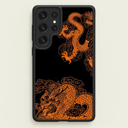 Orange Dragon  - Dragon Phone Case for Galaxy S22 Ultra