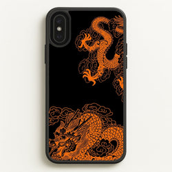 Orange Dragon  - Dragon Phone Case for iPhone XS Max