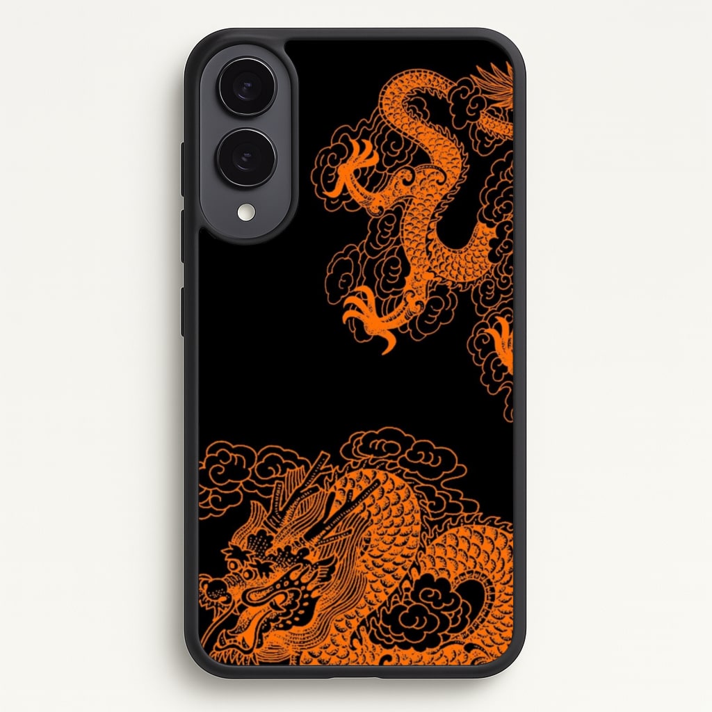 Orange Dragon  - Dragon Phone Case for Galaxy S25 Edge