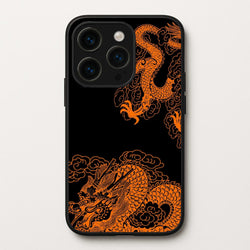 Orange Dragon  - Dragon Phone Case for iPhone 15 Pro