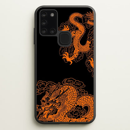 Orange Dragon  - Dragon Phone Case for Galaxy A21s