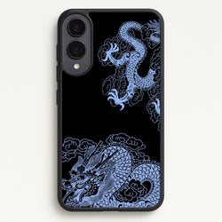 Dark Blue Dragon  - Dragon Phone Case for Galaxy S25 Edge