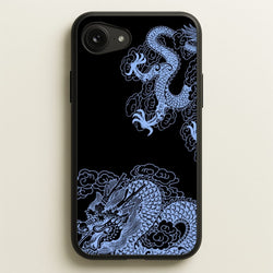 Dark Blue Dragon  - Dragon Phone Case for iPhone 16e