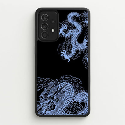 Dark Blue Dragon  - Dragon Phone Case for Galaxy A52 / A52s