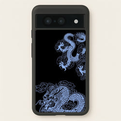 Dark Blue Dragon  - Dragon Phone Case for Google Pixel 8