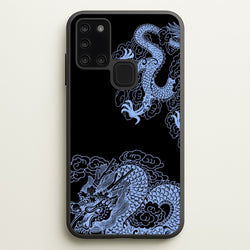 Dark Blue Dragon  - Dragon Phone Case for Galaxy A21s