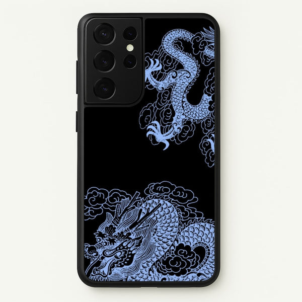 Dark Blue Dragon  - Dragon Phone Case for Galaxy S21 Ultra