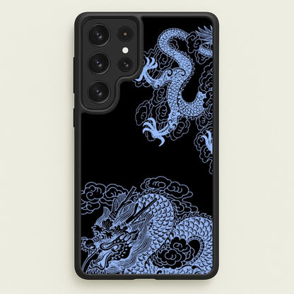 Dark Blue Dragon  - Dragon Phone Case for Galaxy S23 Ultra