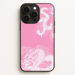 Pink Background Dragon  - Dragon Phone Case for iPhone 16 Pro Max