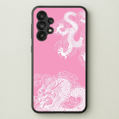 Pink Background Dragon  - Dragon Phone Case for Galaxy A13