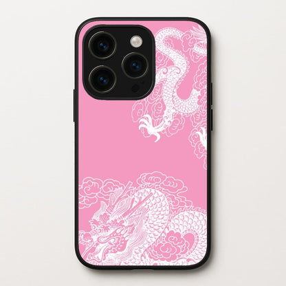Pink Background Dragon  - Dragon Phone Case for iPhone 15 Pro