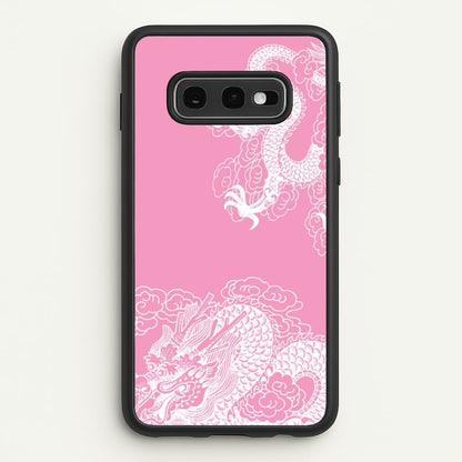 Pink Background Dragon  - Dragon Phone Case for Galaxy S10e
