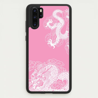 Pink Background Dragon  - Dragon Phone Case for Huawei P30 Pro