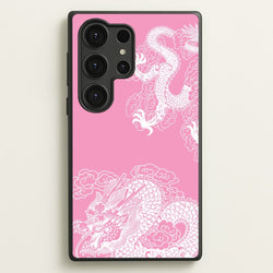 Pink Background Dragon  - Dragon Phone Case for Galaxy S25 Ultra