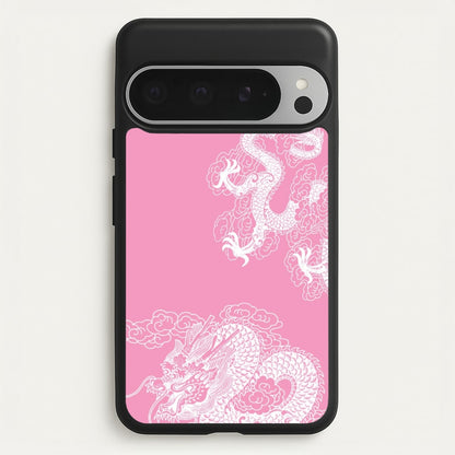 Pink Background Dragon  - Dragon Phone Case for Google Pixel 9 Pro XL