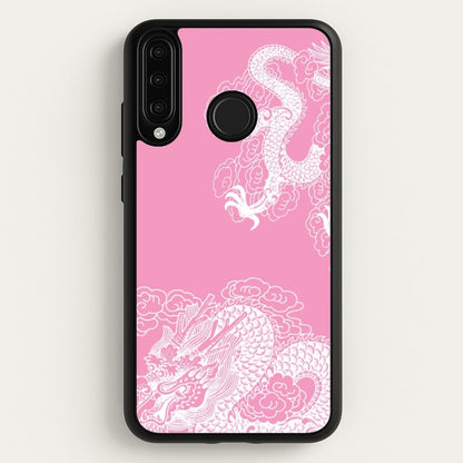 Pink Background Dragon  - Dragon Phone Case for Huawei P30 Lite