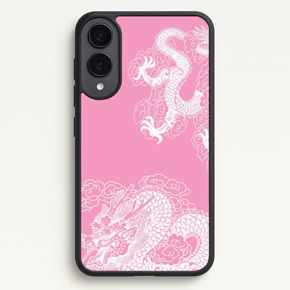 Pink Background Dragon  - Dragon Phone Case for Galaxy S25 Edge