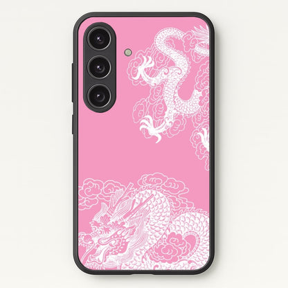 Pink Background Dragon  - Dragon Phone Case for Galaxy S24